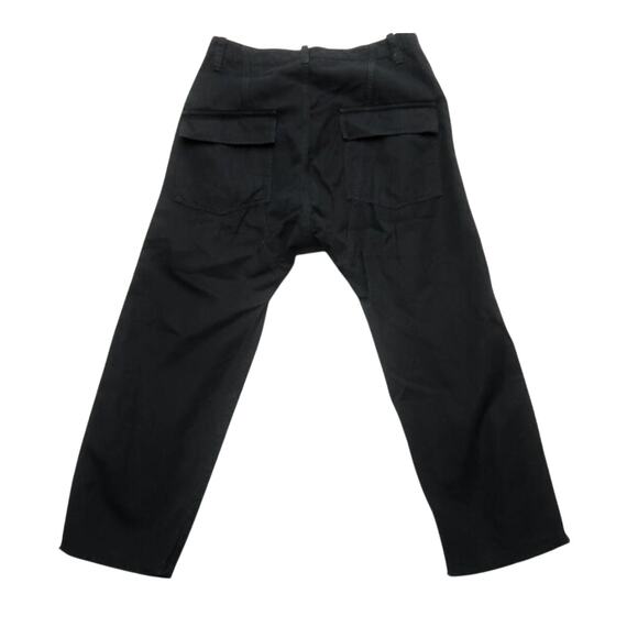 NEW! Nili Lotan 6 Luna LINEN Pant Drop Crotch Slouchy Cotton Crop Washed Black - Picture 3 of 5